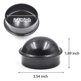 (15 Pack) 2-7/8" Chain Link Fence Round Dome Post Caps, Chain Link Caps for 2-7/8" Diameter Posts - Black