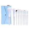 MSQ 10pcs Makeup Brush, Transparent Rod Design, Internet Celebrity Co-Brand