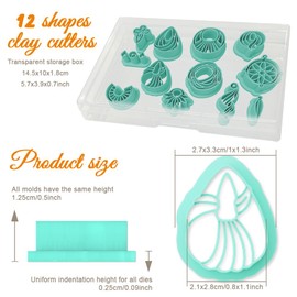 ORIGACH 12 Pcs Boho Knot Macrame Polymer Clay Cutters, Dream Catcher Design Clay Cutters for Polymer Clay Jewelry Earrings with a Clear Storage Box