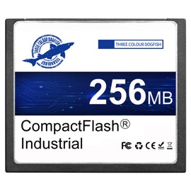 Dogfish 256MB Compact Flash Memory Card High Performance Industrial CF Type I Card FAT16 for Industrial Equipment and Vintage Digital Cameras