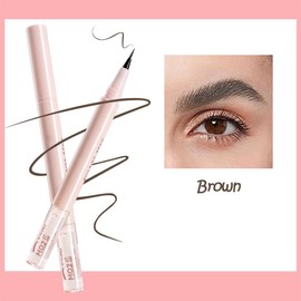 Dual-Ended Eyebrow Pencil with Clear Brow Gel – Waterproof, Microblading Effect Brow Pen for Natural, Defined Eyebrows, Long-Lasting & Precise(Brown)