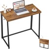 WOHOMO Folding Desk, Small Writing Desk 39.4", Space-Saving Foldable Laptop