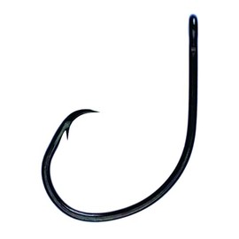 Eagle Claw L2004EL Circle Sea Hook, Platinum Black Finish, Non-Offset, Great for Live Bait for Catfish to Bill Fish, Sizes 5/0 to 9/0 in 50 and 100 Packs (2004 EL Black 9/0 100 Pack)