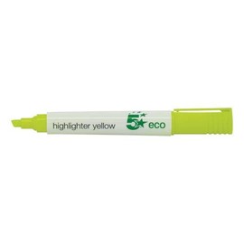 5 Star Eco Highlighter 1-5mm Line Yellow Pack 10