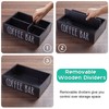 ALELION Coffee Station Organizer - Wood Countertop Accessories Organizer with
