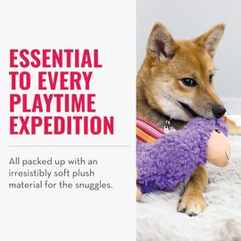 KONG Peluche Llama Mediana con Chirrido, Mediano, Morado
