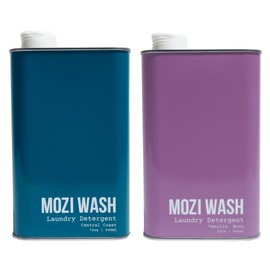 Mozi Wash Laundry Detergent 2 Pack Bundle  -  World's Best Smelling - Ultra Concentrated and Plant Based Container Household Scented Cleaning:_Bundle and Save - 1 Central Coast 1 Vanilla Moon