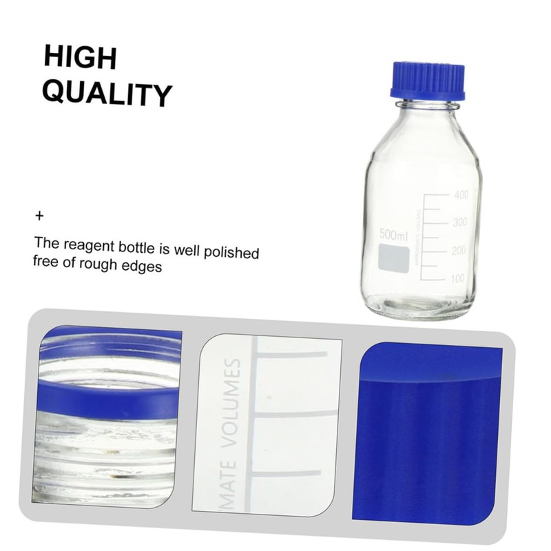 ABOOFAN 2pcs Reagent Bottles with Calibration Sample Sealing Containers Chemistry