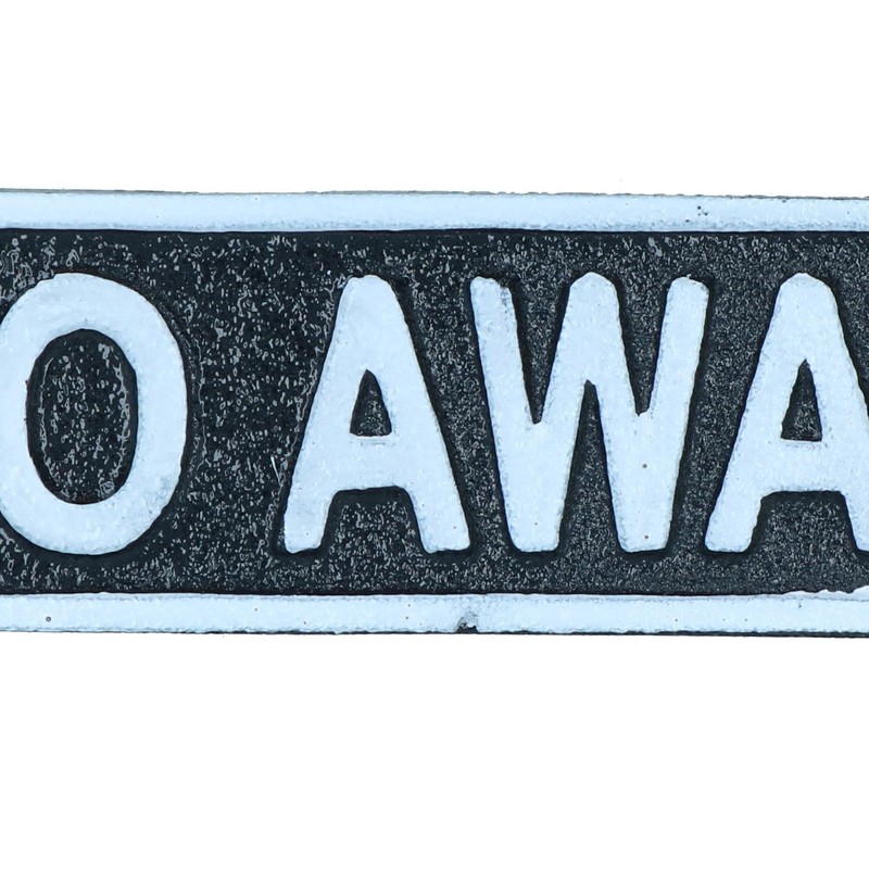 AB Tools Go Away Cast Iron Sign Plaque Door Wall