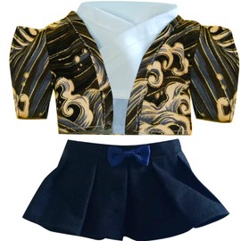 YUYAKESHI Doll Cotton Doll Clothes Change of Clothes Kimono 7.9 inches (20 cm) for Stuffed Animals, Cute Shirt Accessories, Outerwear, Stuffed Animal Apparel Parts (Black, Men's 7.9 inches (20 cm)