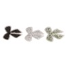 18pcs Bow Knot Rhinestones Patches Silver Black Green Exquisite Iron