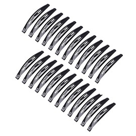 Qintreesify 30Pcs Black Metal Snap Hair Clips for Women and Girls, Long No-slip Hair Clips Barrettes Makeup Styling Hair Accessories (2.16 Inch)