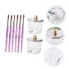 FOMIYES Nail Painting Brush Set with Lid 10pcs 3D Floral