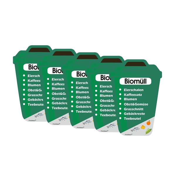 PrintAttack P038 | Set of 6 Waste Separation Stickers Scratch