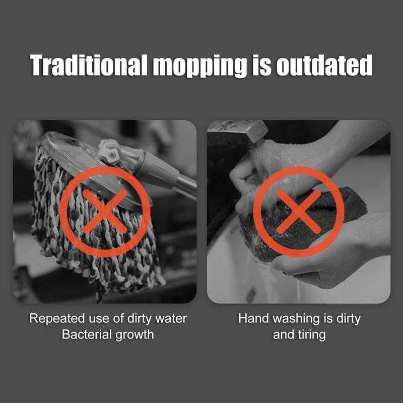 KZKR Spin Mop and Bucket System with Dual Compartment Mop