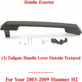 US AUTO PARTS PLUS New Tailgate Handle Lever Outside Textured Direct Replacement for Hummer H2 2003-2009 REPC700301 15135441