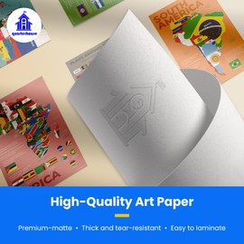 Quarterhouse 7 Pack of Flags of the World Posters, Social Studies Classroom Learning Materials for K-12 Students and Teachers, 12 x 18 Inches