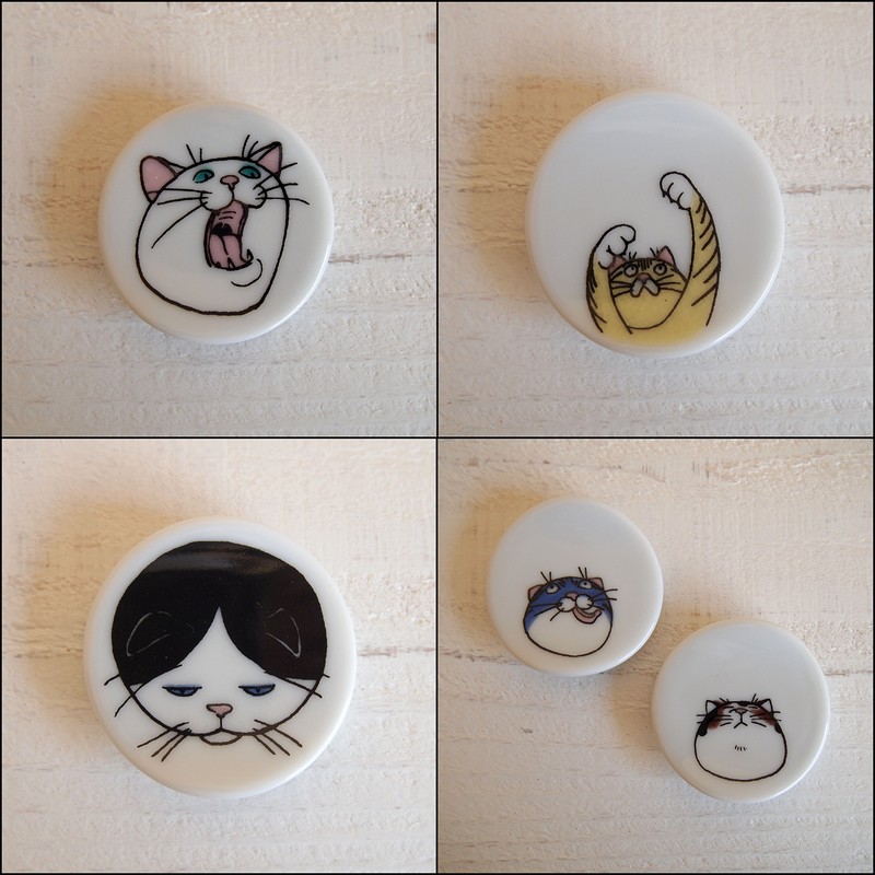 Kamide Gei KUTANI SEAL Neko Jealousy Cat Chopstick Rest (Set