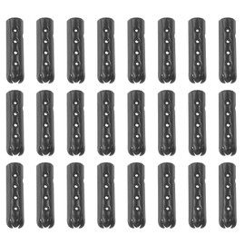 PATIKIL 24Pcs Shoelace Tips, Alloy 23mm Open Mouth Aglets Shoes Lace Cords End Tip Cap Replacement for DIY Clothes Strings, Dark Gray