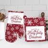 Holly Jolly Christmas Kitchen Linen Set – 6-Piece Holiday Bundle