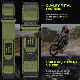 Ookids 26mm Nylon Watch Band Compatible for Garmin Fenix 7X/ Fenix 6X/ Fenix 5X/ Tactix Delta, Quickfit Bands for Garmin Fenix 3/3 HR, Fenix 5X Plus/6X Pro/Descent MK1/Enduro (dark green)