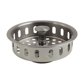 Kingston Brass KBP2008 Made to Match Kitchen Sink Basket Strainer, 3-3/8'' (L) x 3-3/8'' (W) x 2'' (H), Brushed Nickel