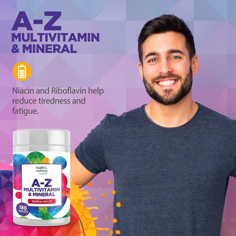 A-Z Multivitamin and Minerals 180 Tablets, Vitamins for Men's and