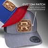 CityLocs Custom Initials Hat with Engraved Leather Patch - Letter: