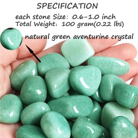 XIANNVXI Green Aventurine Crystals Gemstones Large Tumbled Stones Minerals Stones Rock Crystals Stone Worry Stone Gepolijste Natural (100G)