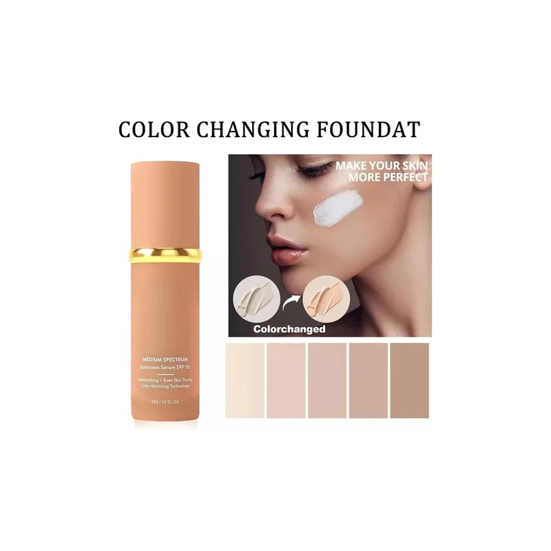 Bio Foundation 4 En 1, Base Hidratante Que Cambia De