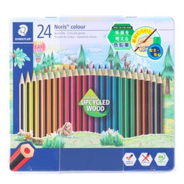 STAEDTLER 185 M24PB Norris Colored Pencils, 24 Colors, Metal Case, Oil-based, 1 Set