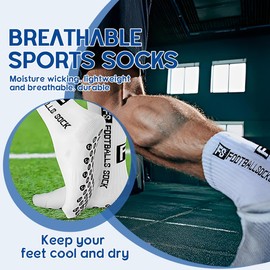LACHT Football Socks, Football Socks 3 Pairs Non-Slip Football Socks for Men, Women and Children, EU 35-39 39-46 Grip Football Socks for Yoga, Tennis