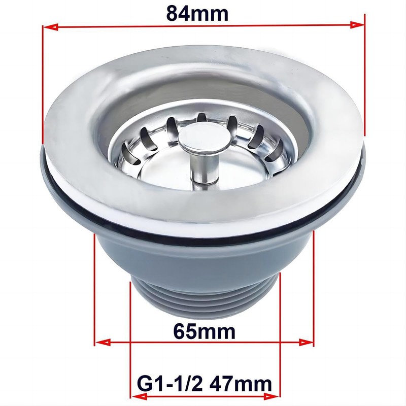 Qrity 84MM Sink Collection, Stainless Steel and PVC Kitchen Sink