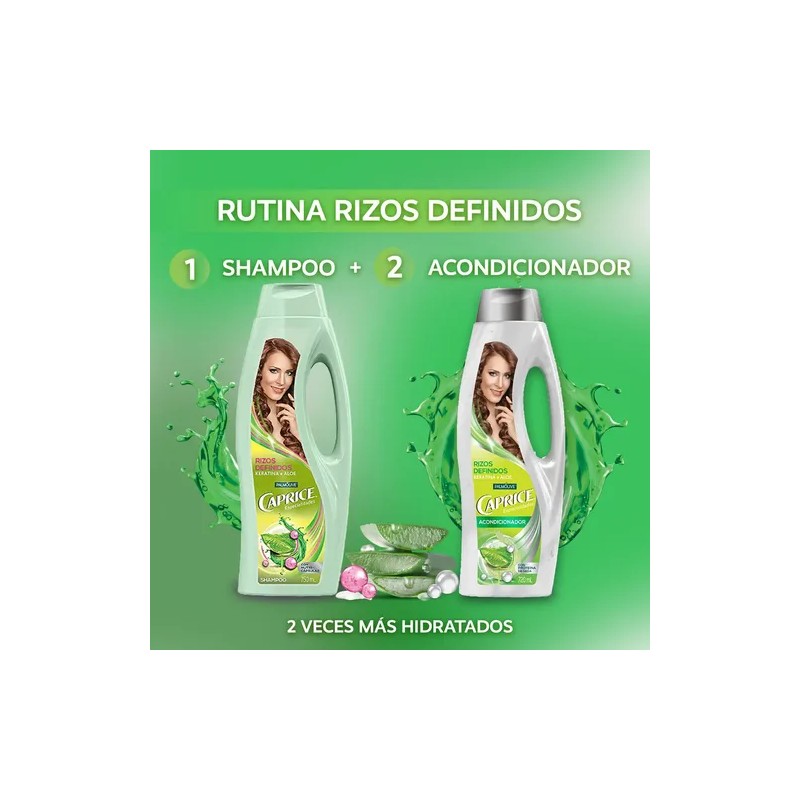 Acondicionador Caprice Rizos Definidos Keratina Aloe 720ml