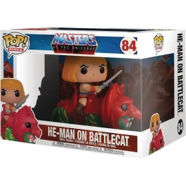 Funko Masters of the Universe - Flocked He-Man on Battle Cat Figure - Funko - Pop! Rid