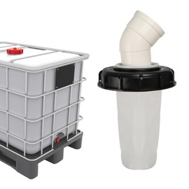 IBC Lid Filter, 163 mm IBC Lid Filter, Nylon Rainwater Filter, Washable with Lid, IBC Tank Accessories, IBC Lid with Filter for IBC Rainwater Tank DN 150