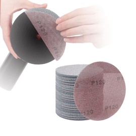 PMIQSA 50 Pcs 125mm Sanding Discs, Hook and Loop Mesh Sanding Pads 120 Grit, Dust-Free & Anti-Clogging, for Drywall Efficient Dust Removal Random Orbital Sander