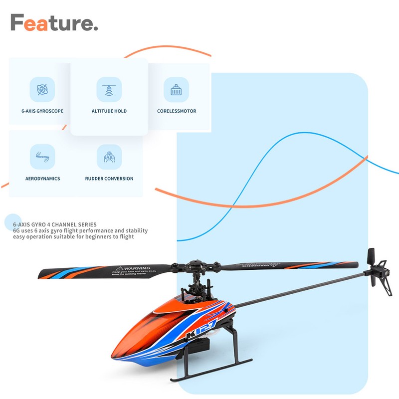 WLtoys XKS K127 RC Helicopter Remote Control Helicopter for Beginners