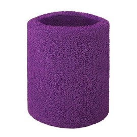 GOGO grueso Color sólido muñequerasmuñequeras (100 piezas Wholesale Lot), Púrpura                                                                     