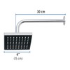 Foset Aqua R-404 Regadera cuadrada 6" acabado cromo con brazo