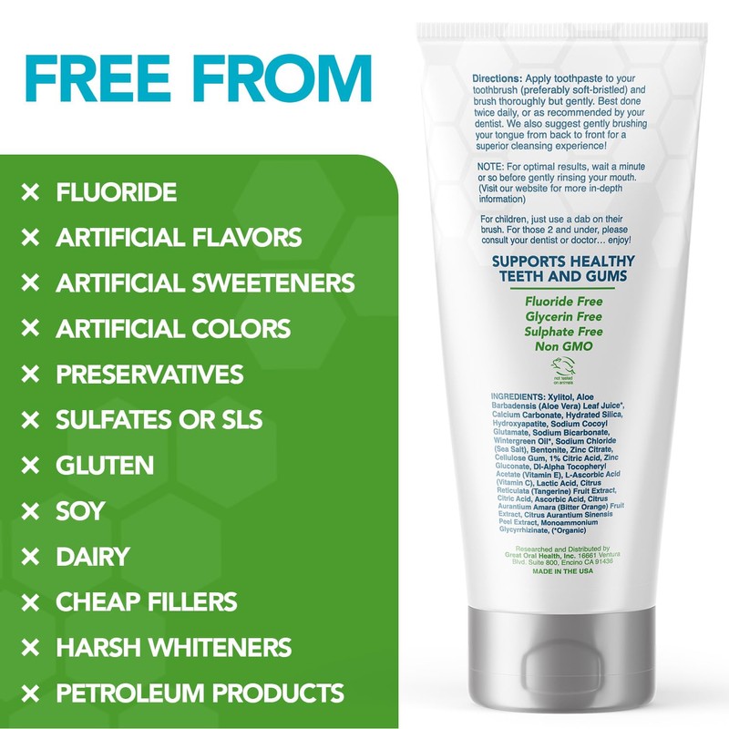 Nano hydroxyapatite Toothpaste Fluoride Free | Pro Remineralizing Toothpaste Plus