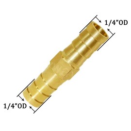 Joywayus 8PCS 1/4" Brass Hose Barb Set, 90 Degree L Right Angle Elbow, Y-Shape Air Hose Connector, Tee Hose Connector, Fuel/AIR/Water/Oil/Gas