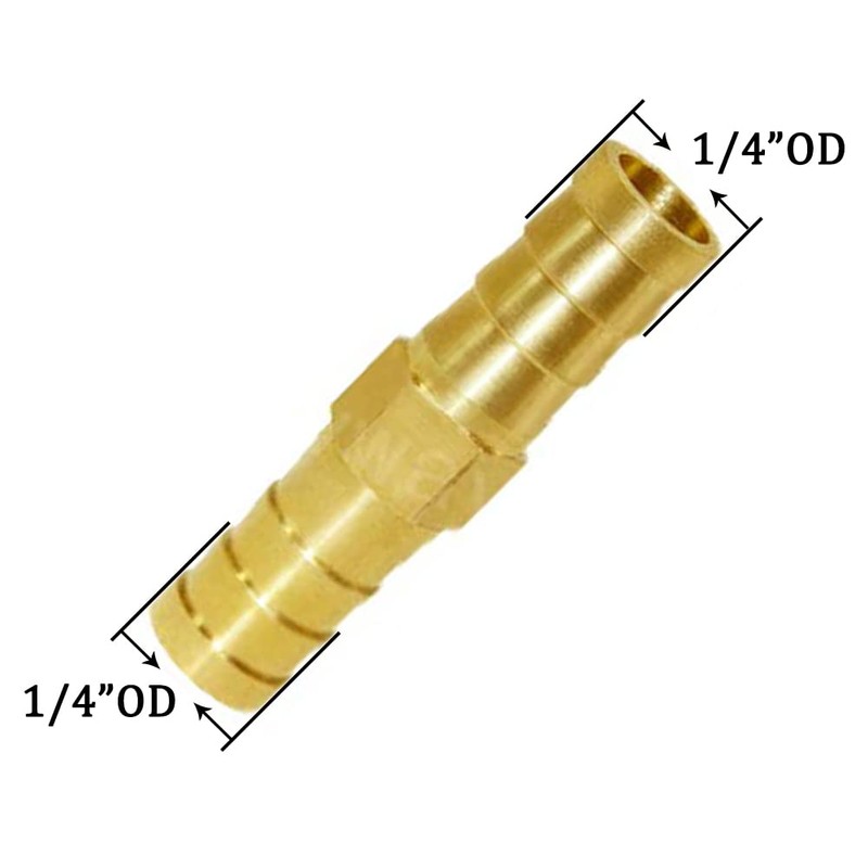 Joywayus 8PCS 1/4" Brass Hose Barb Set, 90 Degree L