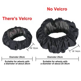 4pcs Baby Wheel Covers, Baby Wheel Covers, Stroller Wheel Protectors, Wheel Chair Protectors, Waterproof and Dirt Resistant Wheel Covers, Dustproof Accessories (Black)