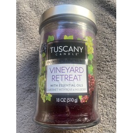 Empire Candle Tuscany Candle Triple Pour 18-Ounce Vineyard Retreat Cabernet With Pear,Mulberry