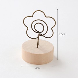 Ericrise Pack of 10 Wooden Place Card Holders, Wedding Place Card Holder, Memo Holder, Seat Card Holder, Menu Card Holder for Wedding Decoration, Kitchen and Home Decor