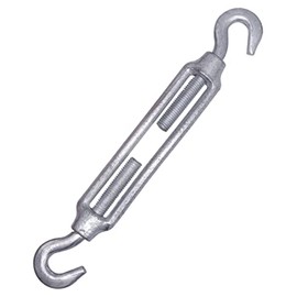 (1 Piece) Turnbuckle Wire Tensioner M10, Adjustable Turnbuckles Hook and Hook, Rope Tension (Pack of 1, M10)