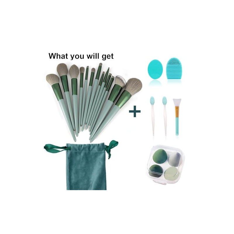Juego de 22 brochas de maquillaje para base, brochas de