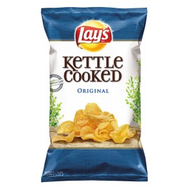 Lay's Kettle Cooked Chips, Original, 32 Ounce (Pack of 4)
