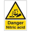 V Safety Danger Nitric Acid - Portrait 150 x 200mm